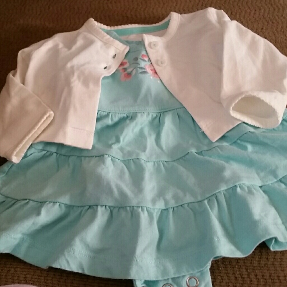 Baby Girl Dress & Cardigan